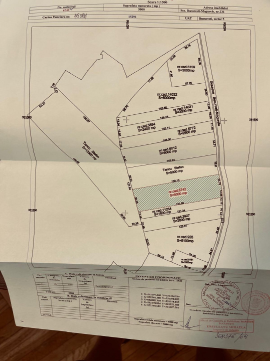 Se inchiriaza teren 5000mp in zona Măgurele Sector 5 pentru construcții P+4